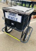 Mini Trailer for bicycle with covered box for storage.