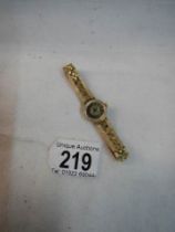 A boxed ladies Sekonda gilded wrist watch in working order.