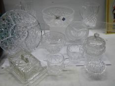 A good lot of cut and other glass ware, COLLECT ONLY.