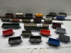 A quantity of model railway goods wagons etc.,