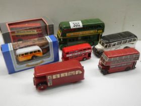 A quantity of die cast buses.