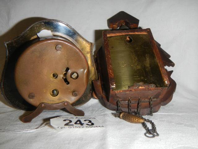 Two miniature mantel clocks. - Image 2 of 3