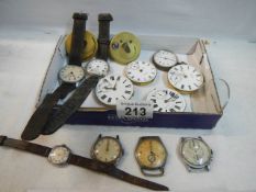 A good selection of watch and pocket watch spares.