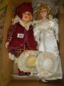 Two good porcelain collector's dolls.
