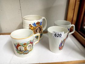 4 Royal memorabilia cups / mugs