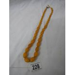 An old amber coloured necklace.