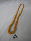 An old amber coloured necklace.
