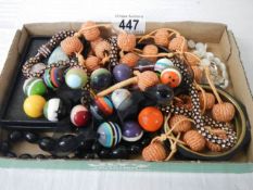 A quantity of bead necklaces.