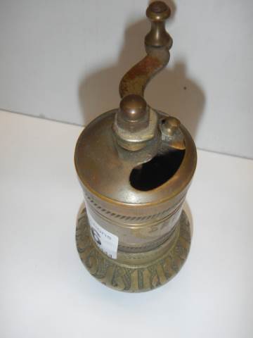 An old brass pepper grinder. - Image 3 of 3