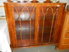 A good Edwardian display cabinet in good condition, COLLECT ONLY.