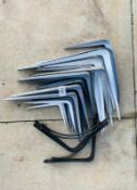 A Large collection of shelf brackets. Various sizes& finishes