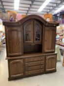 Large double fronted Dark wood Dining room unit