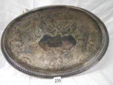 A good large silver plate tray.