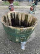 A half barrel planter