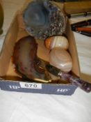 A mixed lot including marble eggs etc.,