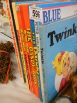 A quantity of children's annuals including Dandy and Mickey Mouse.