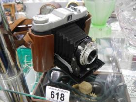 A vintage camera.