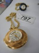 Two ladies pendant watches.