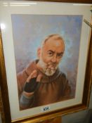 A framed and glazed male portrait signed Arlo Pirin, COLLECT ONLY.