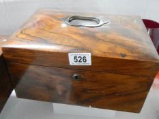 A rosewood work box.