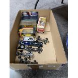 A quantity of boxed & loose Corgi racing cars