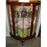 A bow fronted display cabinet, COLLECT ONLY.