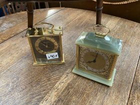 A Seiko carriage clock & Woodford carriage clock (Both battery)