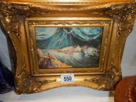 A gilt framed semi-nude study signed R Wilson.