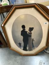 A Jack Vettriano print framed