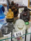 Three Buddha's (one a/f) and two other items.