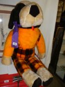 A large St Bernard dog soft toy.