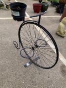 A Penny farthing style planter