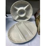 2 Large relief plates 33cx 42cm