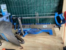 A Precision bench saw & Welders mask