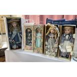 5 Knightsbridge & Valentina porcelain dolls