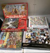 A quantity of Jigsaws including James Bond & Lego mini figure puzzle