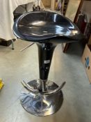 A 'Stefix' Retro style stool in black & chrome effect