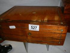 A mahogany box.