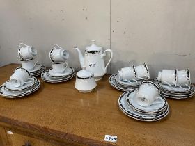 2 Part sets of Crown Ming tea sets (17 piece Adriana & 19 piece Michelle pattern)