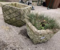 2 Heavy square planters