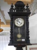 An Edwardian wall clock, COLLECT ONLY.