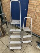 2 Pairs of aluminium step ladders