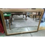 A Modern gold framed bevelled mirror 72 x 102cm