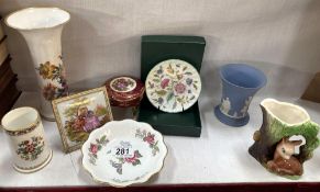 A collection of Minton, Limoges, Wedgwood ceramic items
