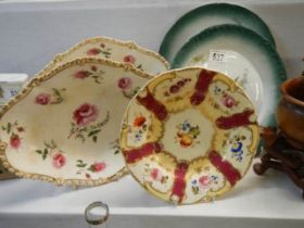 Five decorative plates.