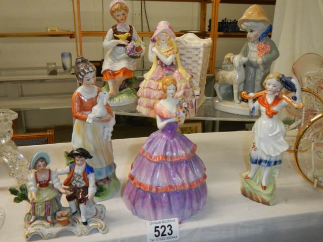 Seven various porcelain figures. - Image 2 of 3