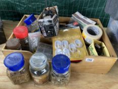 A box of workshop sundries & fixings