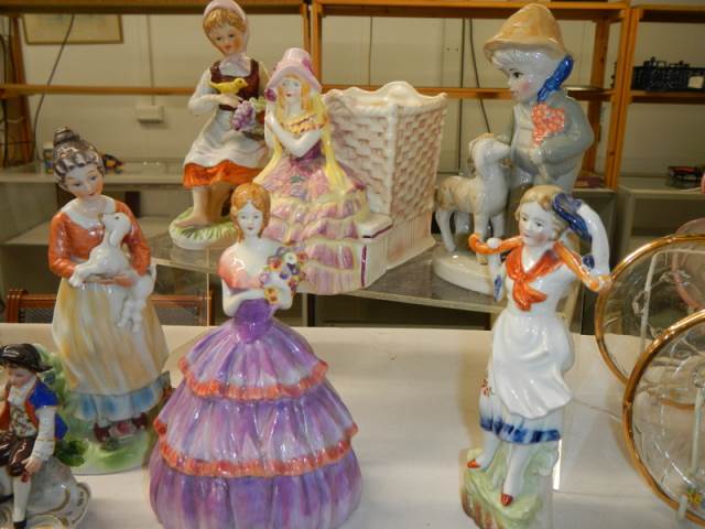 Seven various porcelain figures. - Image 3 of 3