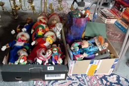 2 boxes of clown ornaments