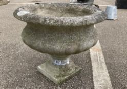 A concrete urn